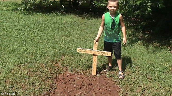 Niño sufre la muerte de su perro Niño sufre la muerte de su perro