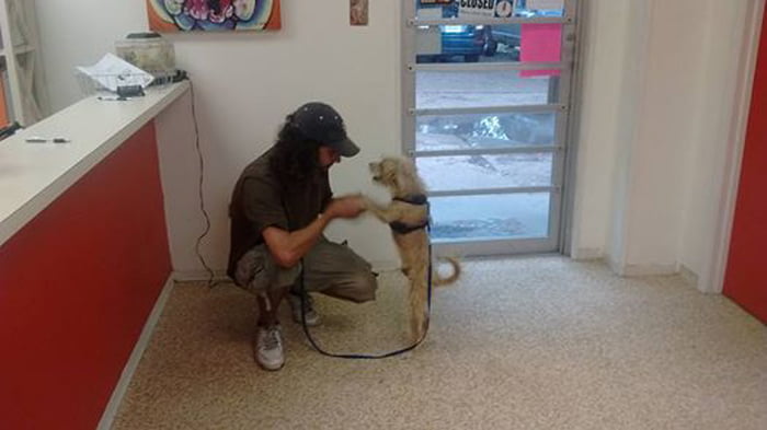 Patrick y Fred Fred está feliz de ver a Patrick.