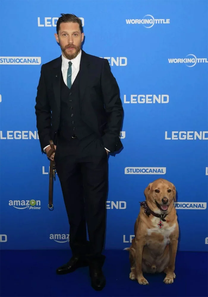 Tom Hardy y Woody Tom Hardy y su perro Woody