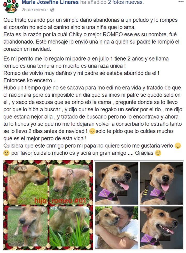 Mensaje de la niña