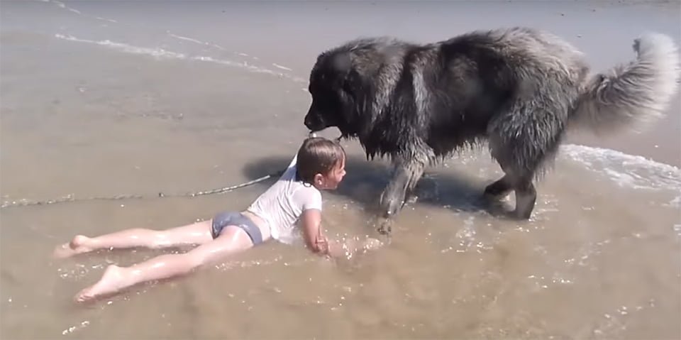 Matyas y niña jugando
