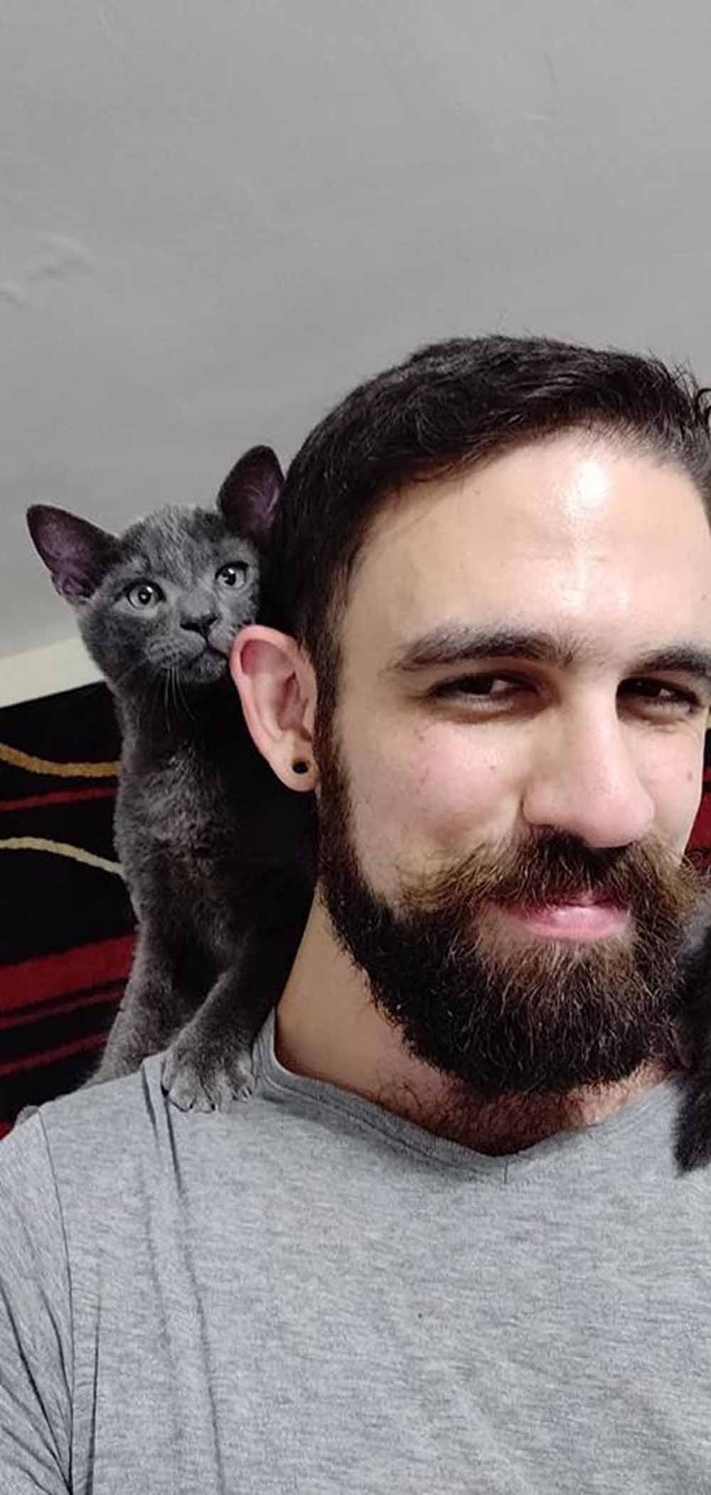 Gatito sin hogar le pide ayuda a un hombre y no lo deja ir 7 Jason Belisha y Popeye