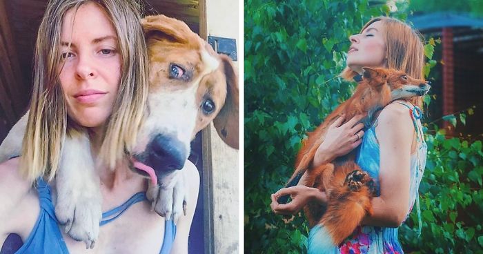 Famosa fotógrafa rusa deja su carrera para vivir con 100 animales rescatados
