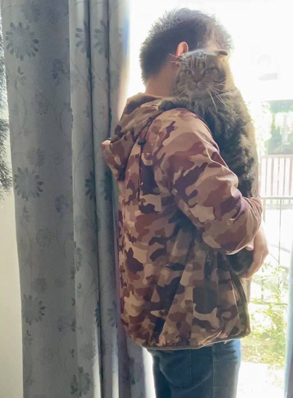 Esposa documenta en fotografías cómo este gato le robó a su esposo 13 Gato y su humano