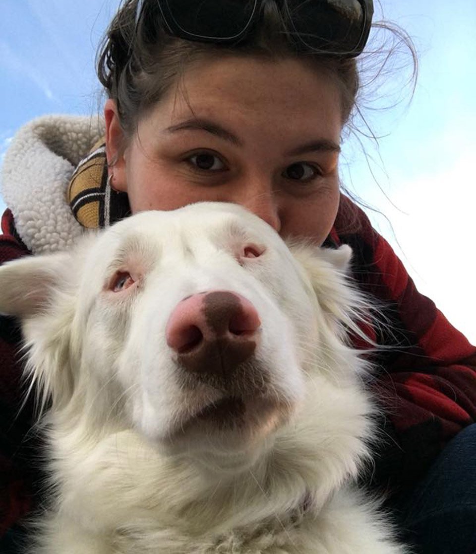 Perrita sorda y ciega reconoce inmediatamente a su abuelo después de un año 12 Bitsy y Kristal