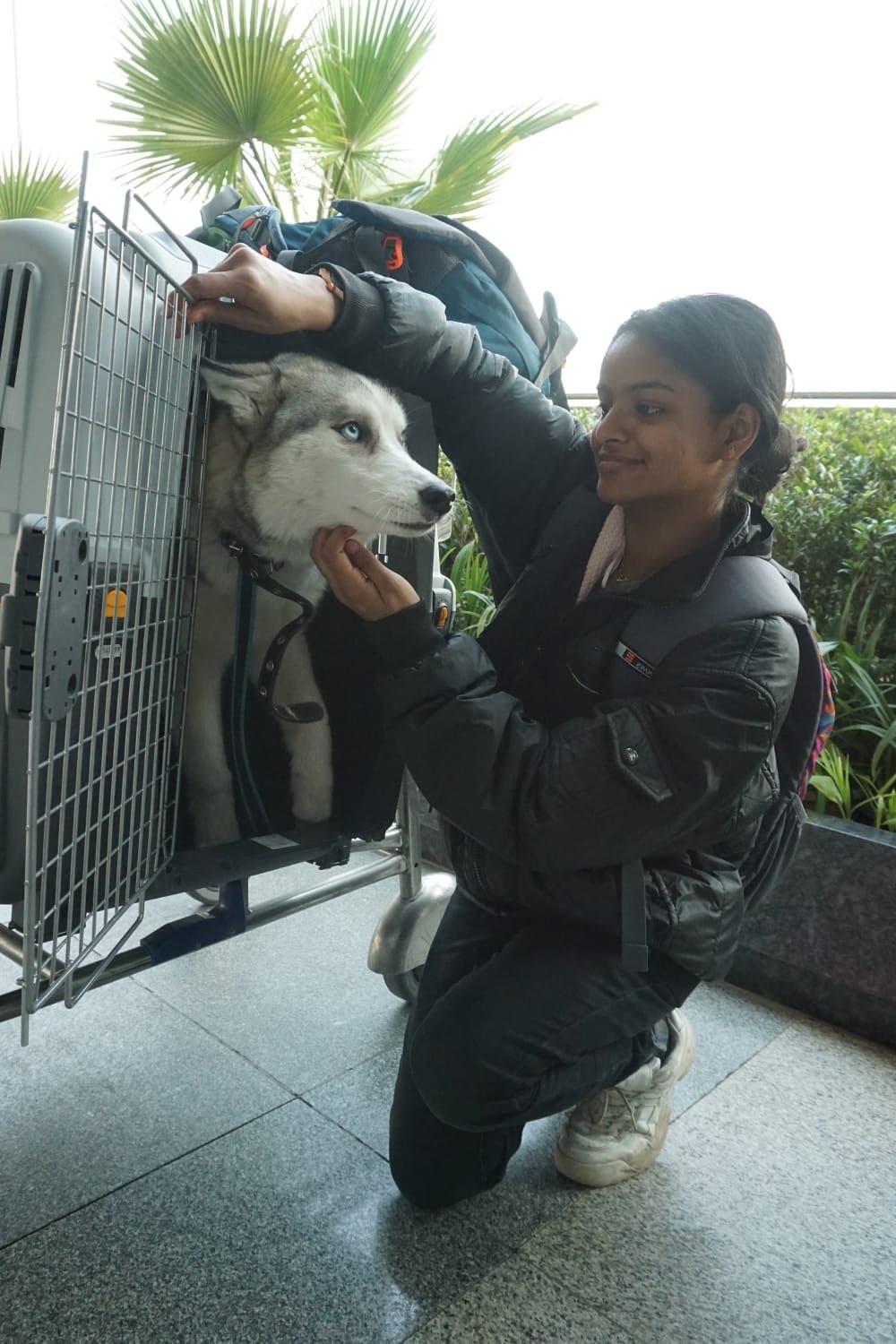 La joven india que no abandonaría a su perrita en una zona de guerra 11 Joven junto a su perro