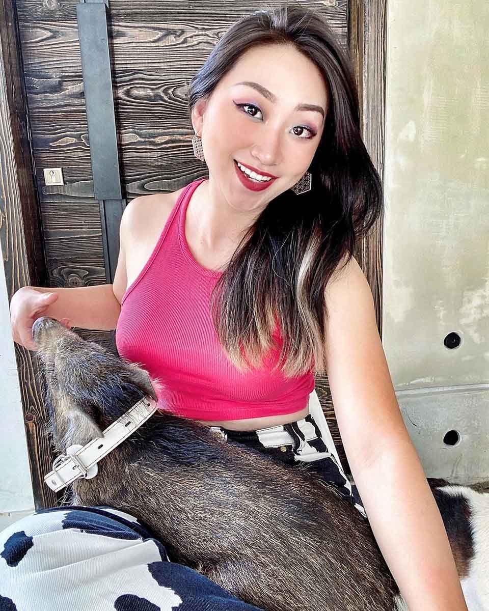 Pareja adoptó a un jabalí cuando era bebé