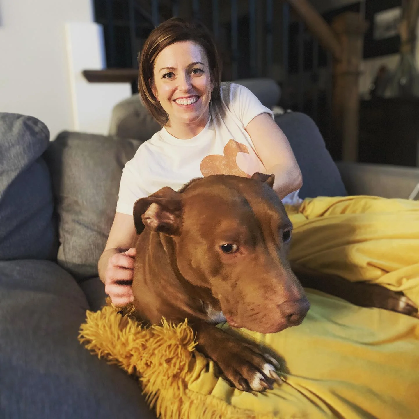 Mujer y su perro