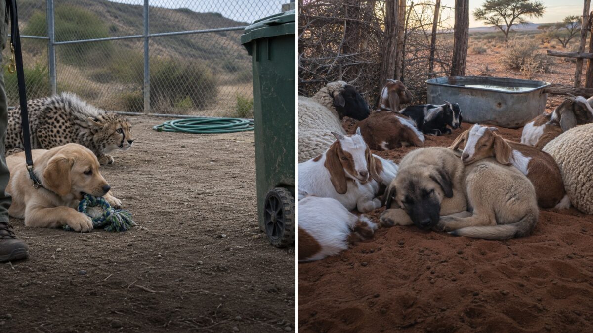 El mamífero terrestre más rápido puede asustarse de un bote de basura: en San Diego lo calma un perro 1 El mamífero terrestre más rápido puede asustarse de un bote de basura: en San Diego lo calma un perro