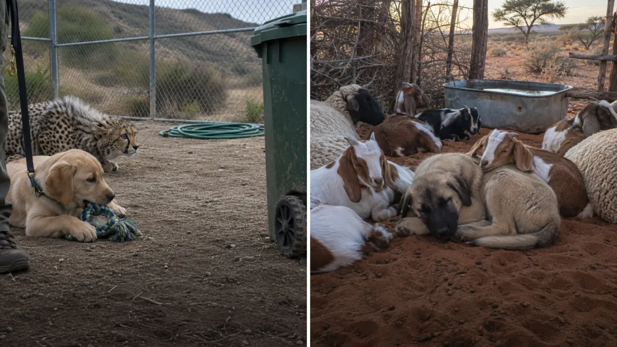 El mamífero terrestre más rápido puede asustarse de un bote de basura: en San Diego lo calma un perro 1 El mamífero terrestre más rápido puede asustarse de un bote de basura: en San Diego lo calma un perro