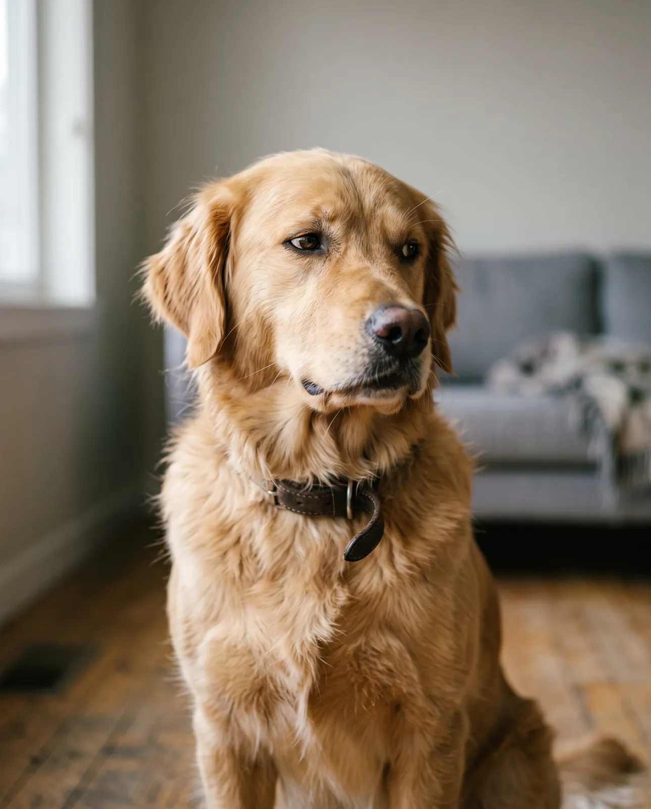 Tu perro puede mostrar celos de un rival que ni siquiera ve 3 Un perro mestizo pequeño mete la cabeza entre el brazo de su dueño y un perro de peluche sobre un sofá, mientras una investigadora arrodillada en la alfombra toma notas