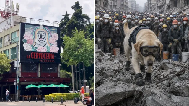 Frida, la labradora con botas que México despidió dos veces